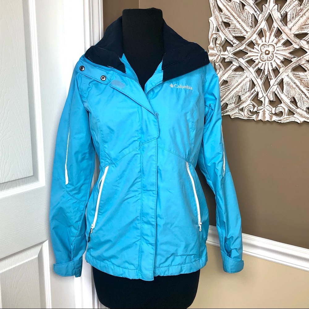 ⭐️ Columbia Interchange Omni Tech Blue Winter Ski Jacket Size: EXTRA SMALL
